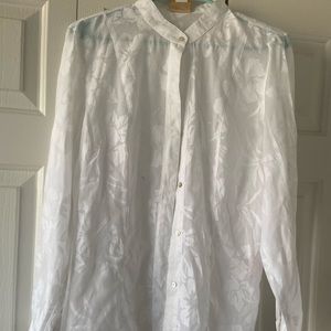 Ruby Rd. Floral Button Up Blouse